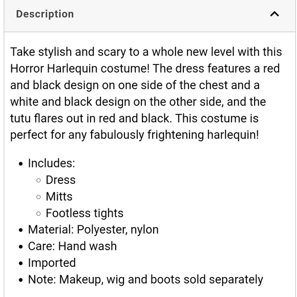 Spirit Harley Quinn Harlequin Jester Kids Costume - Red, Black, White Youth XL - Picture 4 of 12